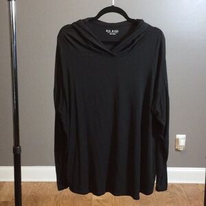 XXL S.C. & Co.Black Long Sleeve Hoodie 25”, across bottom hips